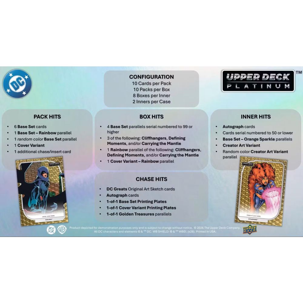 2026 Upper Deck Platinum: DC Trading Cards Hobby Box – Bild 6